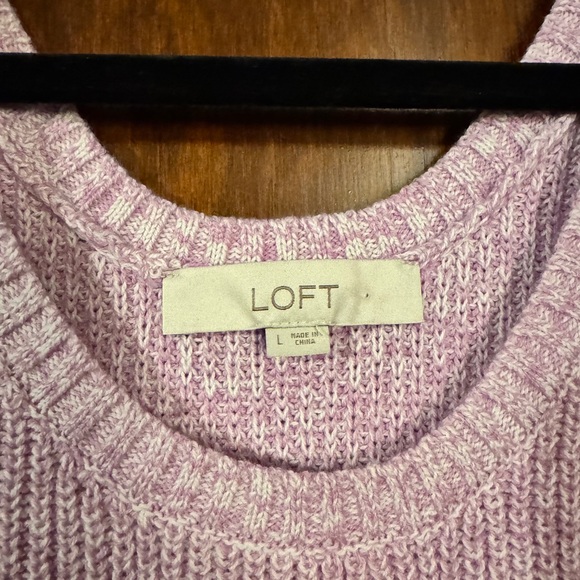 LOFT Women's Lavender Knit Sweater Tank - Picture 2 of 5